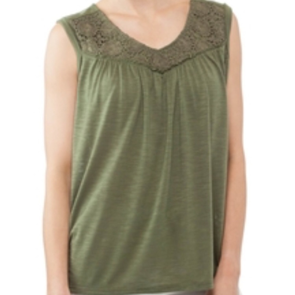 🆕 Cherokee Women’s Graphic Floral Lace Crochet Embroidered Sleeveless Top